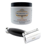 The Shaving Co Kit Crema De Afeitar Coco Y Rastrillo Negro