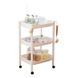 Carro Organizador Baño Cocina Con Ruedas Verdulero 5316 Blan Color Blanco