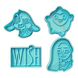 Cortante + Sello Wish Disney Galletitas, Cookies, Setx4u