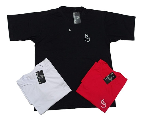 Kit 3 Camisetas Camisas Masculina 100% Algodão Barato Full