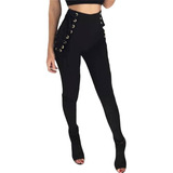 Leggins Moda Casual Vestir Con Sierre Mallas Evicks De Mujer