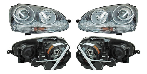 Par Faros Vw Bora Gli 2007-2008-2009 P/xenon Tyc