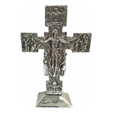 Cruz Pasajes De Jesús Bella Pewter Brillo Con Base 21 X 14cm