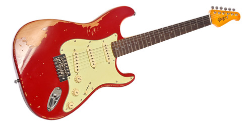 Guitarra Seizi Relic Strato Shinobi Case - Relic Fiesta Red