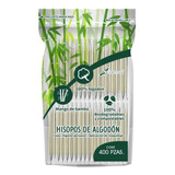 Hisopos De Algodón Lidernova Mango De Bambú 400 Pzas