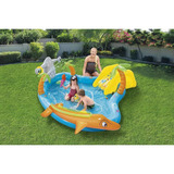 Centro De Juegos Acuatico Piscina Alberca Inflable Bestway Color Azul