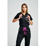 Ambo Medico Cocowear - Midnight Black Con Puño Mujer