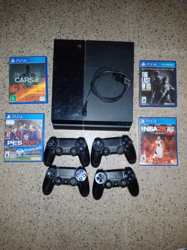 Playstation 4 + 4 Duakshock + 4 Juegos Físicos 