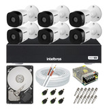 Kit 6 Câmeras Intelbras Hdcvi E Dvr 8 Canais Completo C/ Hd