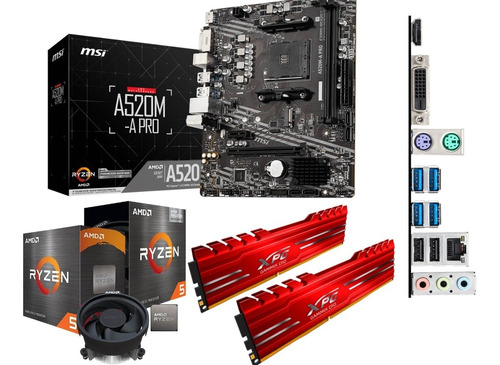 Kit De Actualización Gamer Ryzen 5 5600g, A520, 32gb Ddr4