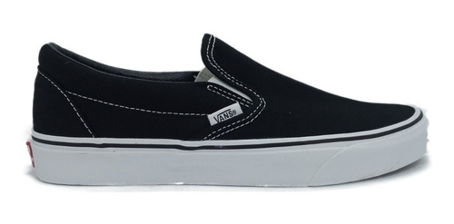 Zapatillas Vans Classic Slip On Negro Blanco Lona