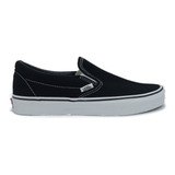 Zapatillas Vans Classic Slip On Negro Blanco Lona