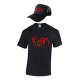 Korn Banda Rock Camiseta Gorra Combo