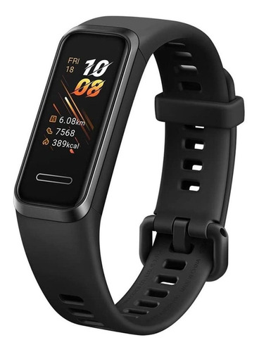 Huawei Band 4 0.96  Caja De  Plástico Negra, Malla  Graphite Black De  Caucho De Silicona Ads-b29