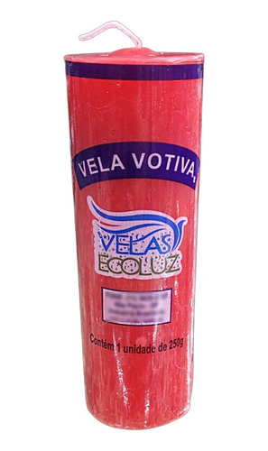 Vela 7 Dias Votiva 100% Parafina - Kit C/ 5 - Várias Cores