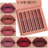 6pcs Conjunto De Cosméticos Matte Lip Longa Duração Batom