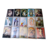 Estampita Lenticular 3d 10.5 X 7.5cm Virgen San Santo X Unid