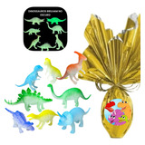 Kit Ovo Da Páscoa 250g Com Kit 7 Dinossauros Neon Brilham