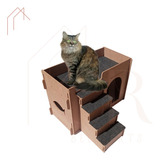 Casa De Gatos Playground Com Carpete Arranhador