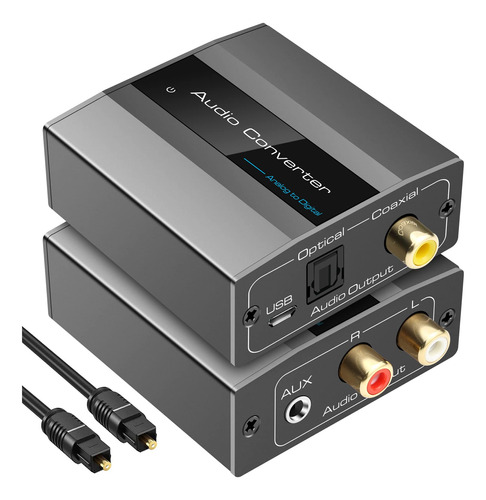 Convertidor De Audio Analógico A Digital Rca R/l A Óptico