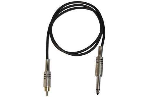 Cable De Audio 1 Metro Negro Rca-m Plug 6.4-m Vconn/ikseg