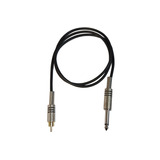 Cable De Audio 1 Metro Negro Rca-m Plug 6.4-m Vconn/ikseg