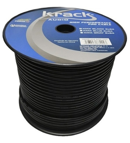 Rollo De 50 Mts De Cable Krack Balanceado P/ Micrófono 2x24