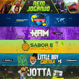 Banner Canal Youtuber/twitch Pacote Gamer Completo