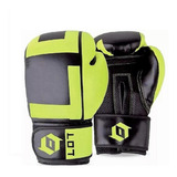 Guantes Boxeo 12oz Sport Fitness 074015 Lot Negro Con Verde