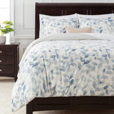 Chanasya Duvet Cover Queen Set Ultra Soft Layered Leaf Print