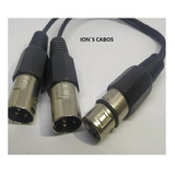 Cabo Y Xlr Fêmea X  2 Xlr Macho 1m