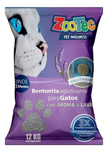 Piedras Sanitarias Gatos Zootec Aglutinantes Neutras X 12 Kg