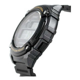 Reloj De Pulsera Digital Estándar Casio W216h1bvdf Para Hombre, Color De La Correa: Negro, Color Del Bisel: Negro