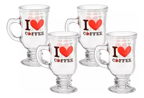 Set Jarrito Café X4un Decorado Cappuccino 115ml