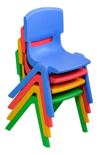 Silla De Plástico Infantil Varios Colores Niños Marashopping