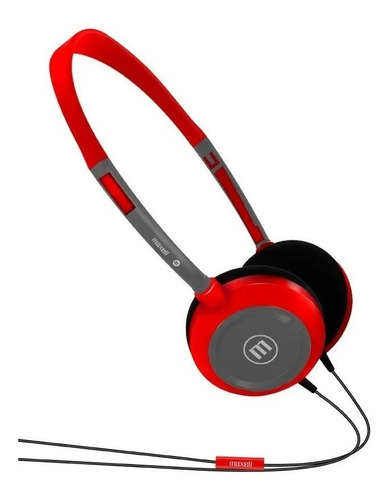 Auricular Vincha Maxell Hp200 Liviano Manos Libres Rojo