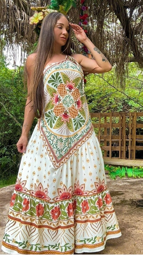 Vestido Midi Maialu Farm- Alto Verão 2024