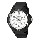 Reloj Casio Mrw-210h-7avcf Men's 'diver Style' De Cuarzo Color De La Correa Negro Color Del Bisel Acero Inoxidable Color Del Fondo Blanco