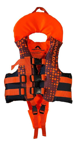 Chaleco Aquafloat Niño Ski Con Cordon Ribbon Naranja Fluot03