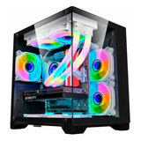 Gabinete Gamer K-mex Space Aqua Cg-10kn M-atx Sem Fan