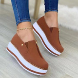 Zapatos Casuales De Plataforma Baja Para Mujer