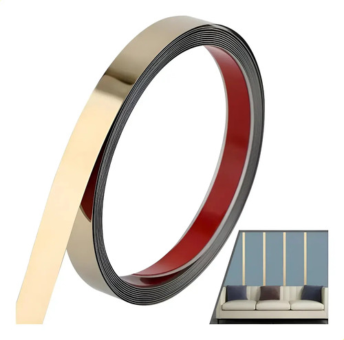 Tira De Pared Autoadhesiva De Acero Inoxidable, 5 M, Sin -