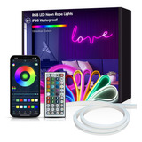 Tira De Luz Manguera Neón Rgb Control Bluetooth 5m Ip68 