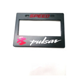 Porta Placa Moto Universal Placa Grande Speed Pulsar Rojo 