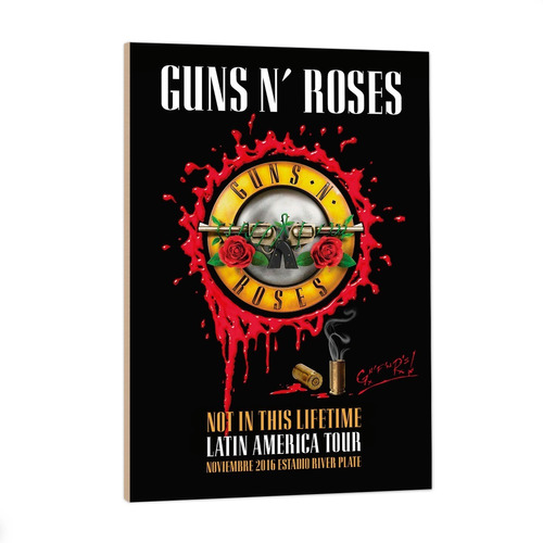 Cuadros Guns Roses Rock Argentina Axl Rose Bastidor 33x48cm 