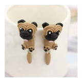 Brinco Feminino Divertido Animais 3d Cartoon Pug