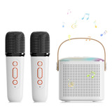 Altavoz Bluetooth Portátil Con 2 Micrófonos Para Karaoke