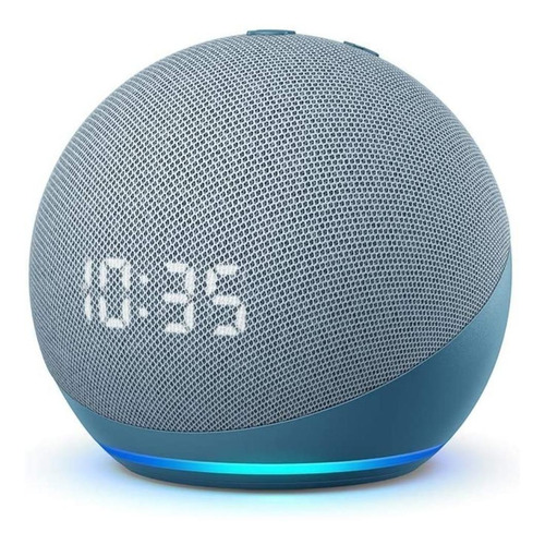 Amazon Echo Dot Echo Dot 4th Gen With Clock Con Asistente Virtual Alexa, Pantalla Integrada Twilight Blue 110v/240v