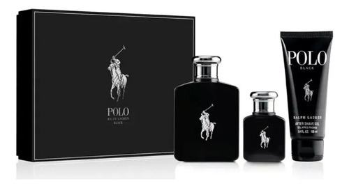 Perfume Importado Polo Black 125ml Ralph Lauren Set 5 Pzas  