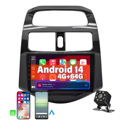 Estéreo Android Carplay 64g Para Chevrolet Spark 2009-2014